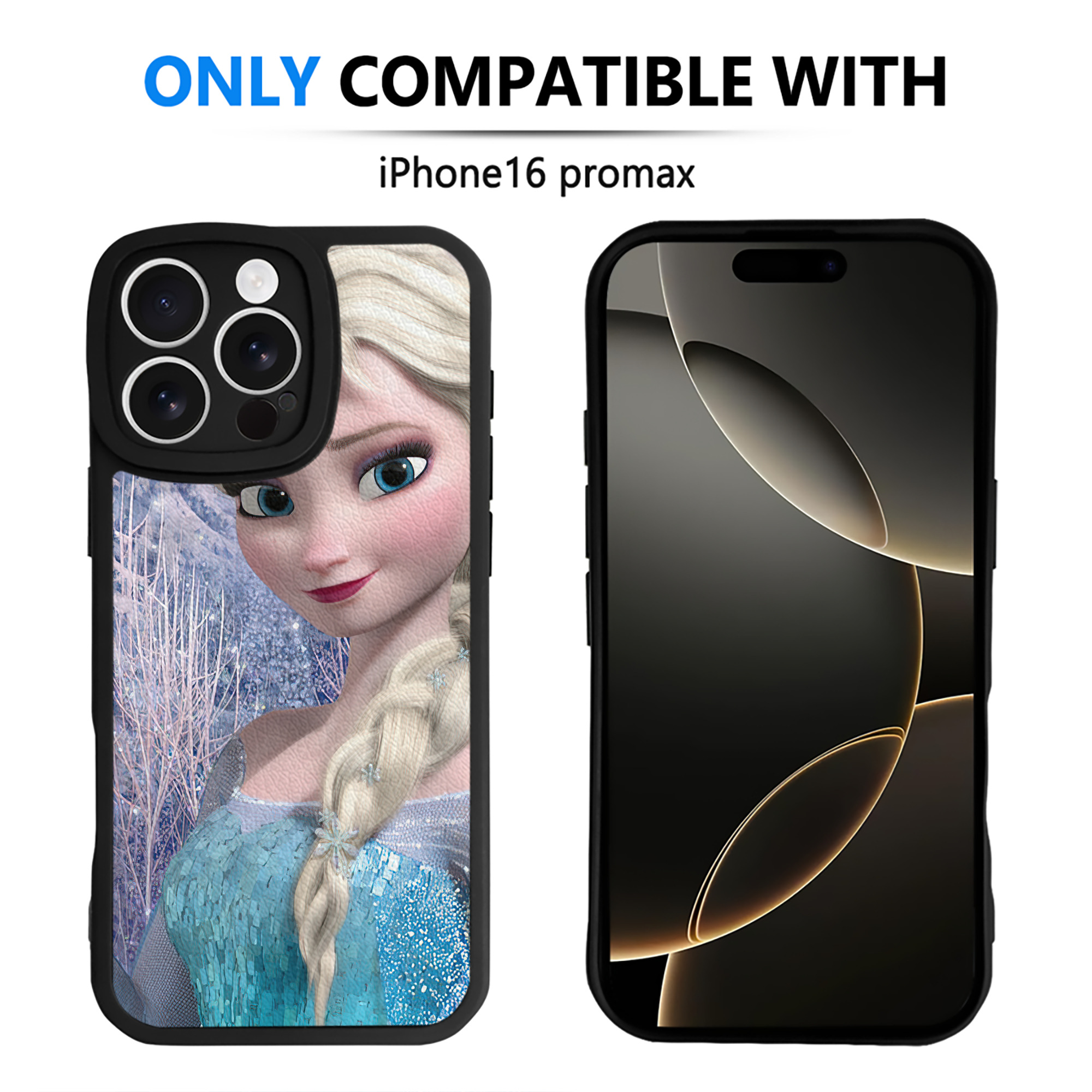 （画像用） アナと雪の女王 アンナ エルサ Frozen Anna Elsa 【iPhone 16シリーズ対応】シリコンスマホケース（レザー調） 材質：シリコン